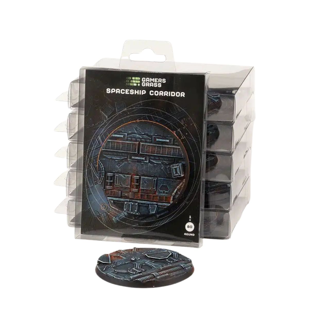 Gamers Grass Spaceship Corridor Bases, Round 80mm (x1)