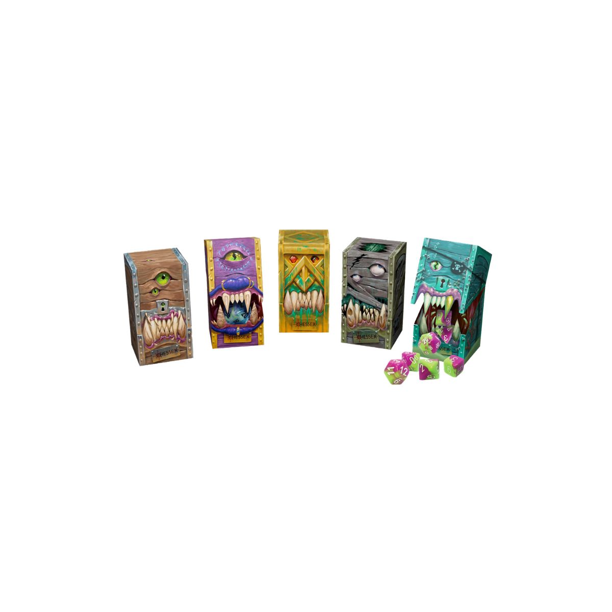 Hidden Wonders™ Individual Mystery Polyhedral 7-Die Set Gelb