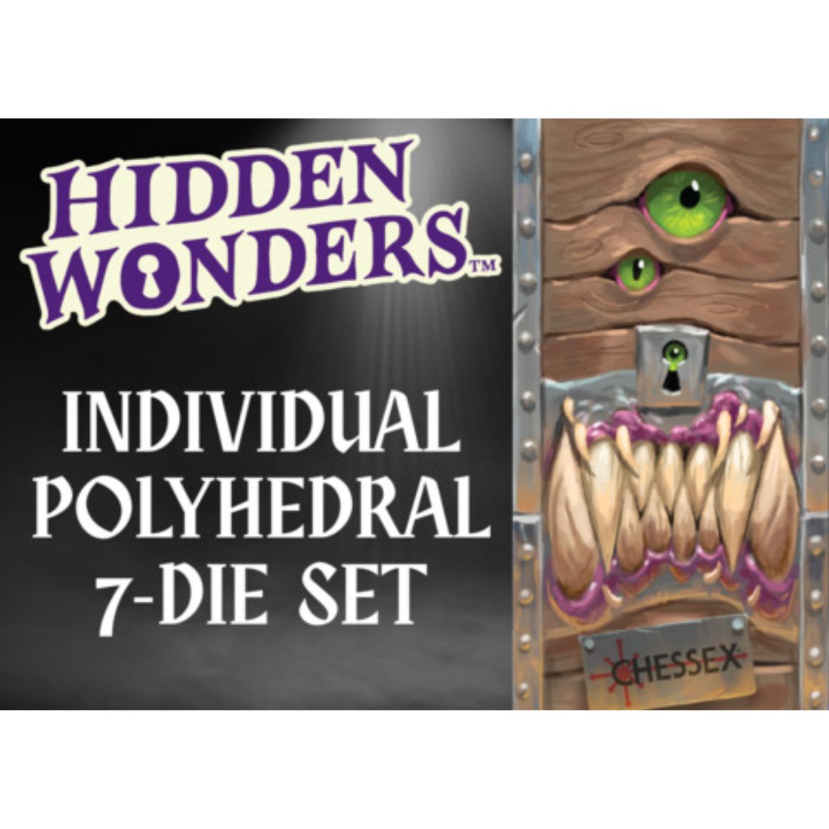 Chessex Hidden Wonders™ Individual Mystery Polyhedral 7-Würfelset Set Braun