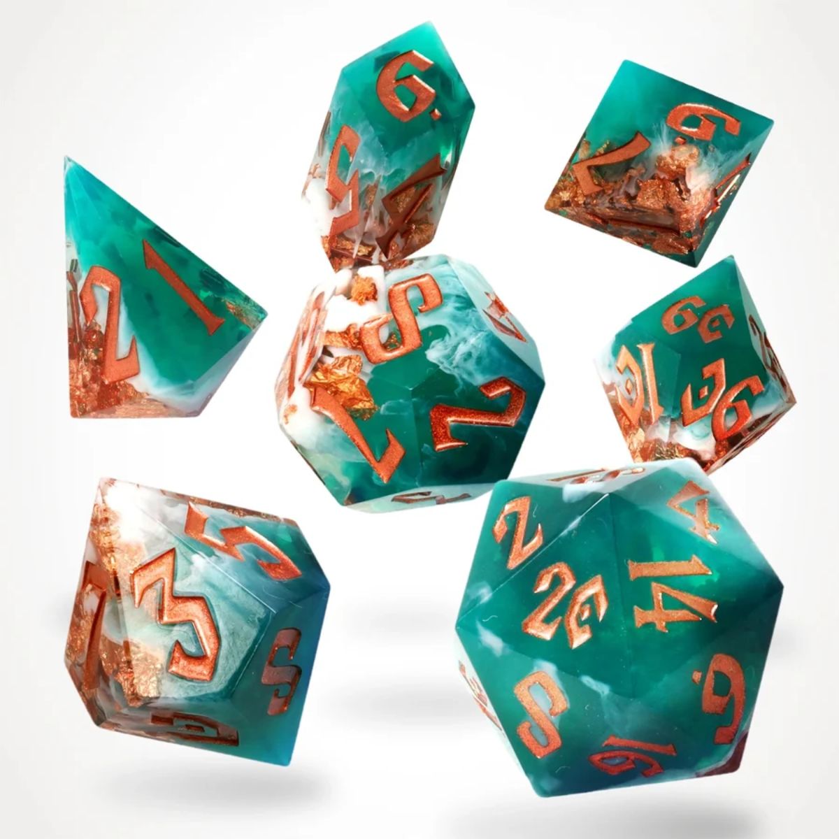 Mystic Marine Sharp Edge Resin Rpg Dice Set