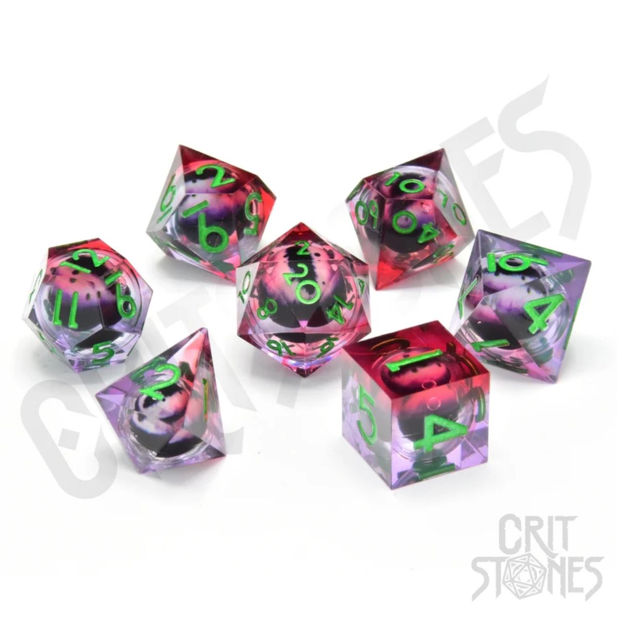 Poison Ivy Vision Floating Eye Rpg Dice Set