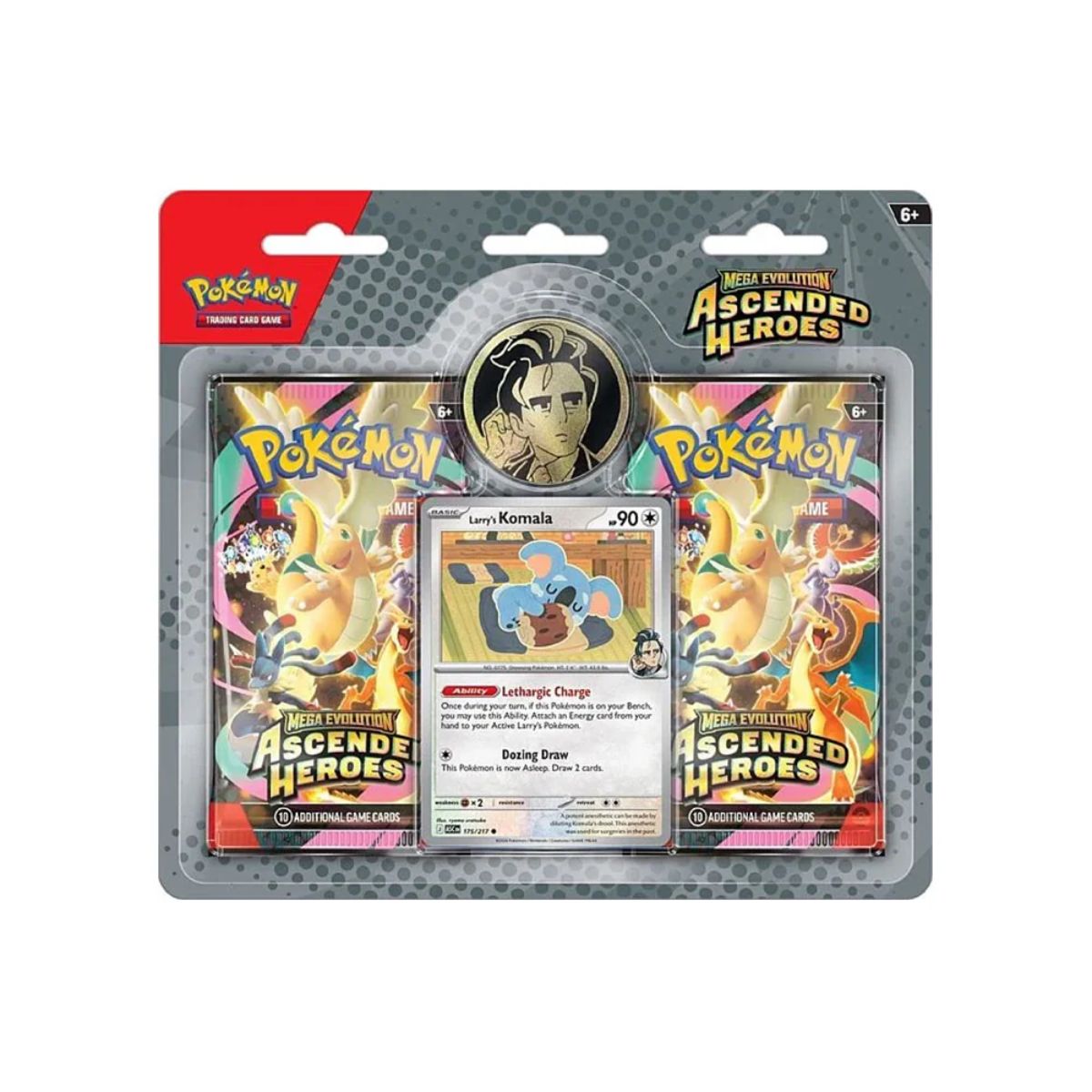 Pokémon Ascebded Heroes Larry's Komala 2 Pack Blister Englisch