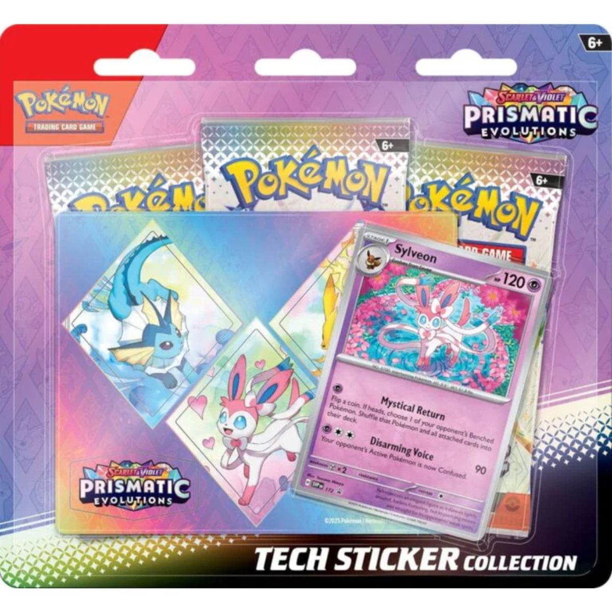 Pokémon Prismatic Evolutions Tech Sticker Collection Englisch