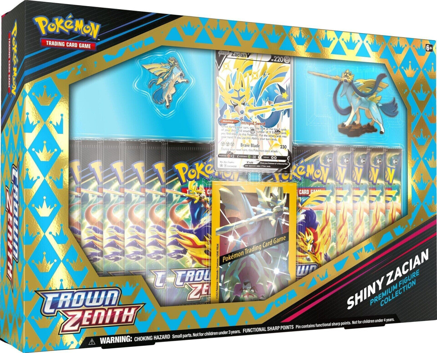 Pokémon Sword and Shield Crown's Zenit Shiny Zacian Premium Figure Collection Englisch