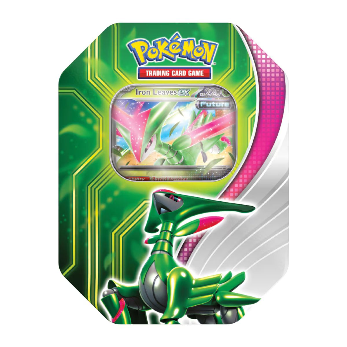 Pokémon Tin 113 Iron Leaves ex Englisch