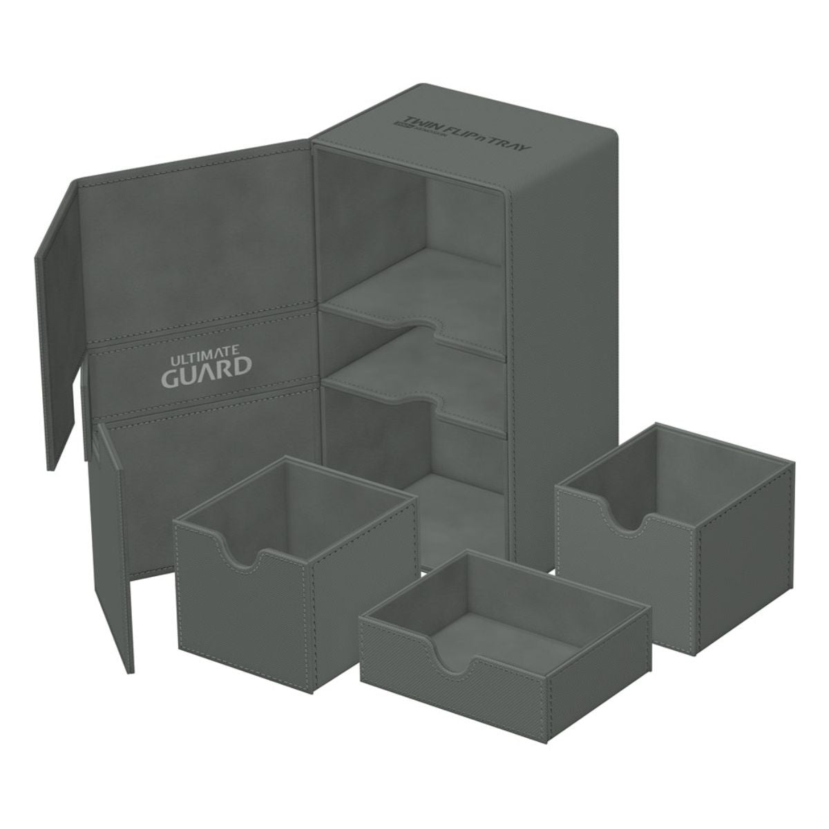 Ultimate Guard Twin Flip`n`Tray 200+ XenoSkin Monocolor Grau