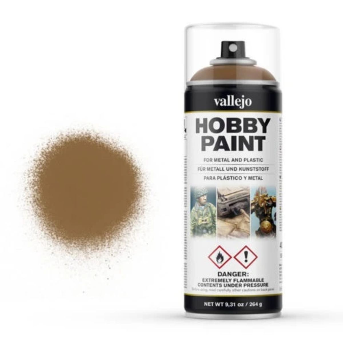 Vallejo Hobby Paint Spray Leather Brown (400 ml)