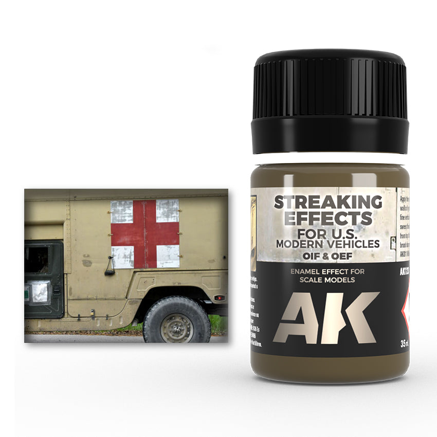 AK Interactive Enamel Effects OIF & OEF  US Vehicles Streaking Effects