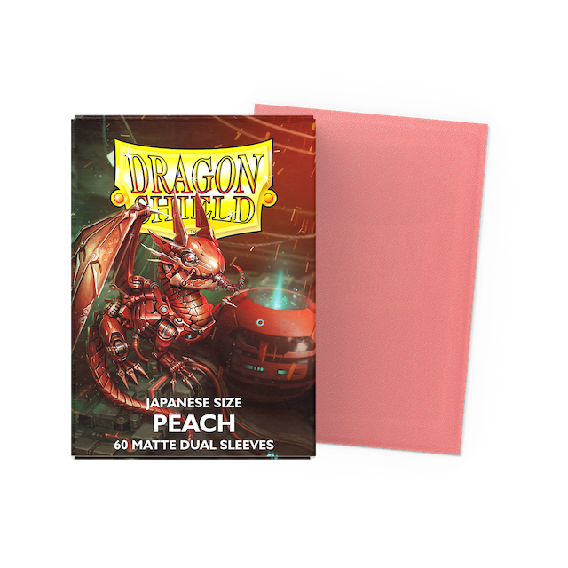 Dragon Shield Japanese Size Dual Matte Sleeves - Peach (60 Sleeves)