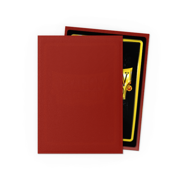 Dragon Shield Standard Size Matte Sleeves - Red (100 Sleeves)