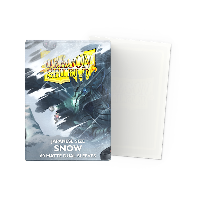 Dragon Shield Japanese Size Dual Matte Sleeves - Snow (60 Sleeves)