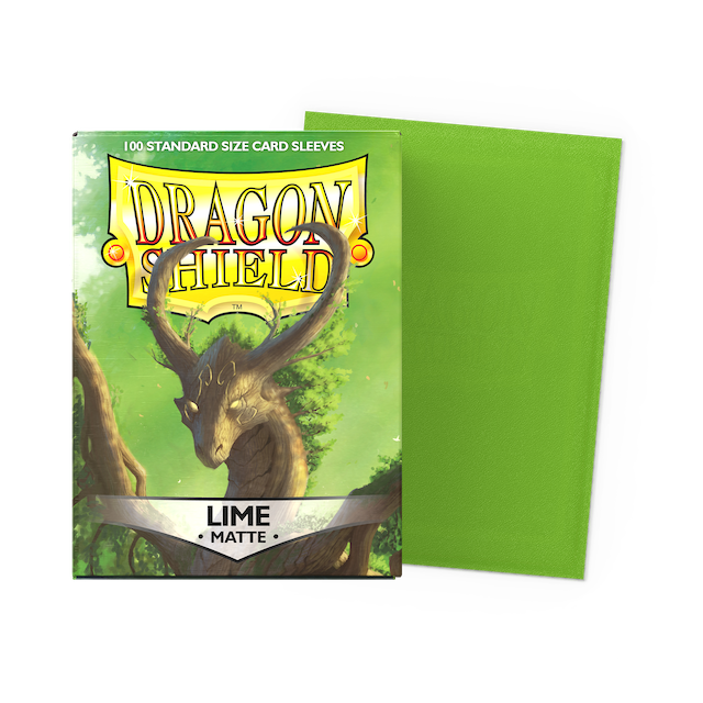 Dragon Shield Standard Size Matte Sleeves - Lime (100 Sleeves)