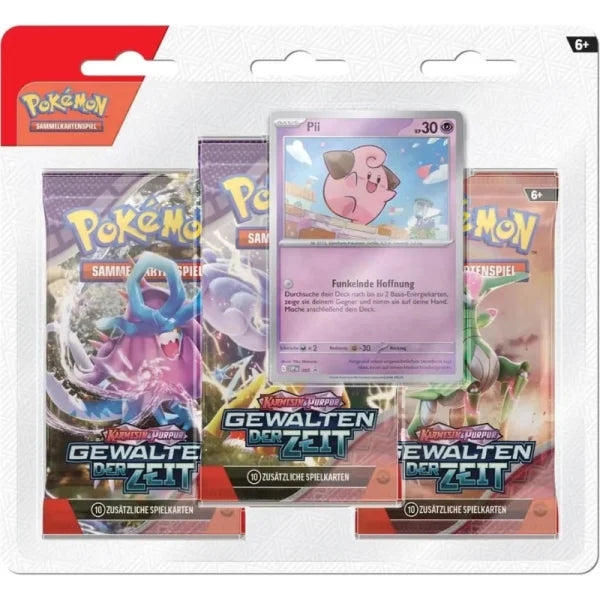 Pokemon - Gewalten der Zeit Pii 3-Pack Blister - DE