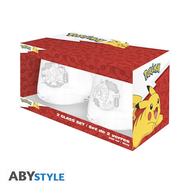 Pokémon - 2 Glass Set - Magikarp & Gyarados