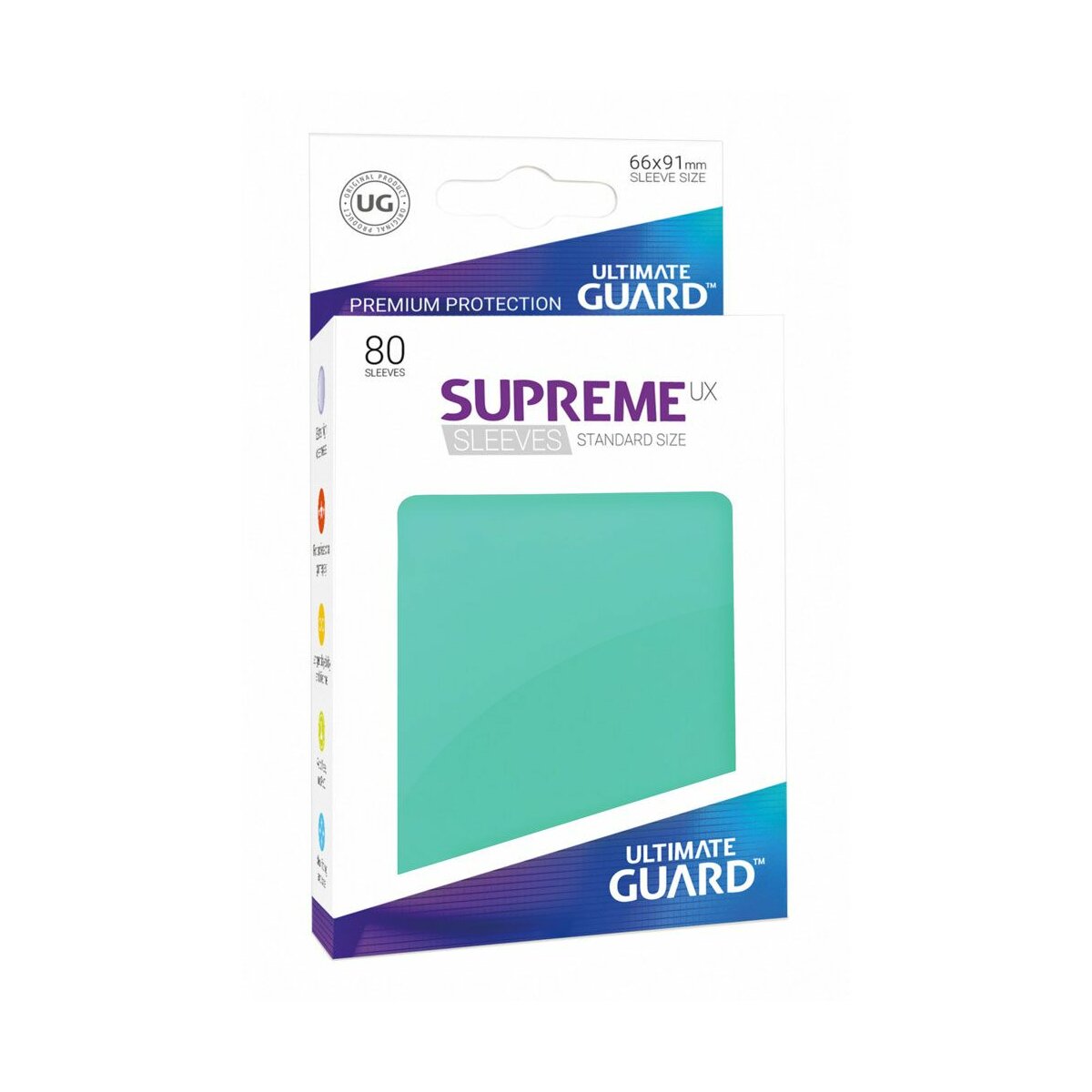 Ultimate Guard Supreme UX Sleeves Standardgröße Türkis (80)