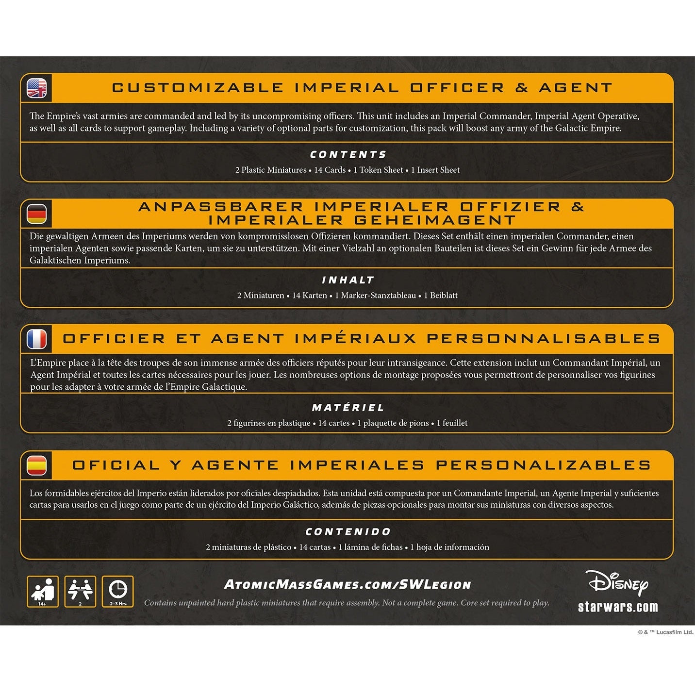 Star Wars: Legion – Customizable Imperial Officer & Agent