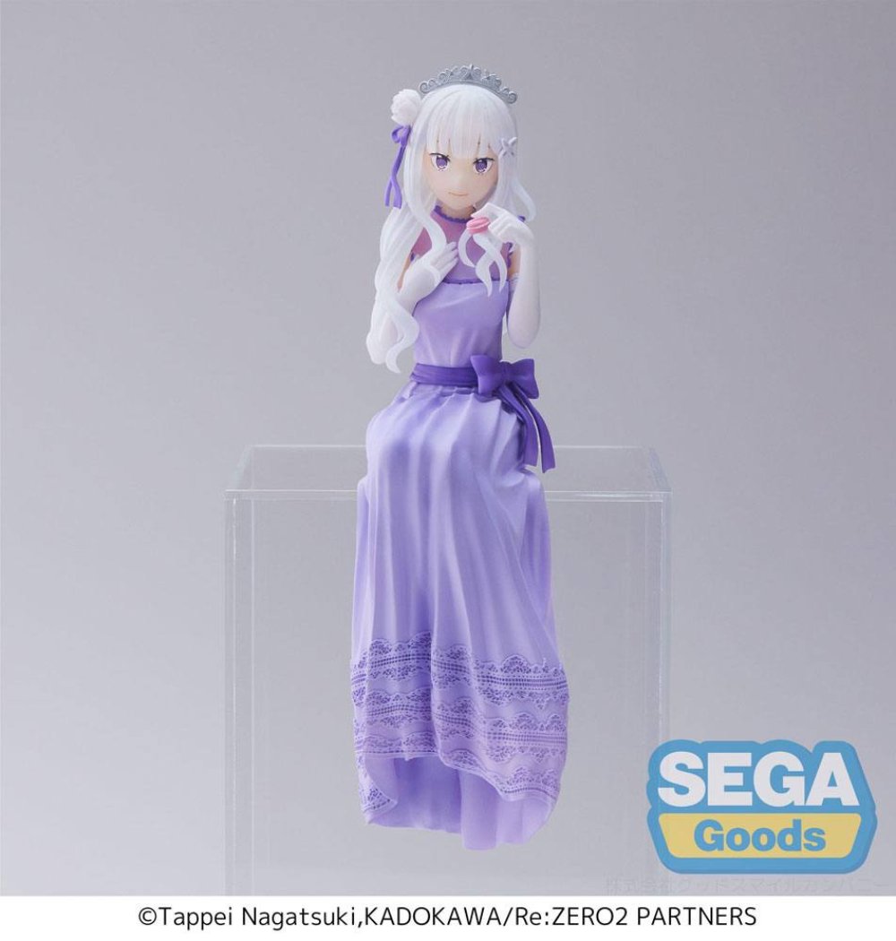 Re:Zero - Starting Life in Another World: Lost in Memories PM Perching PVC Statue Emilia (Dressed-Up Party) 14 cm